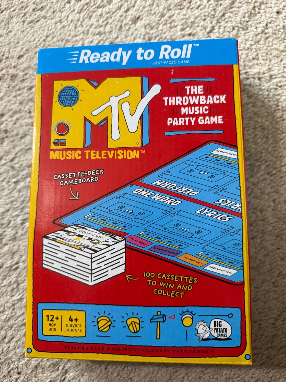 MTV Throwback Music Party Game - Red, Blue & Yellow Box